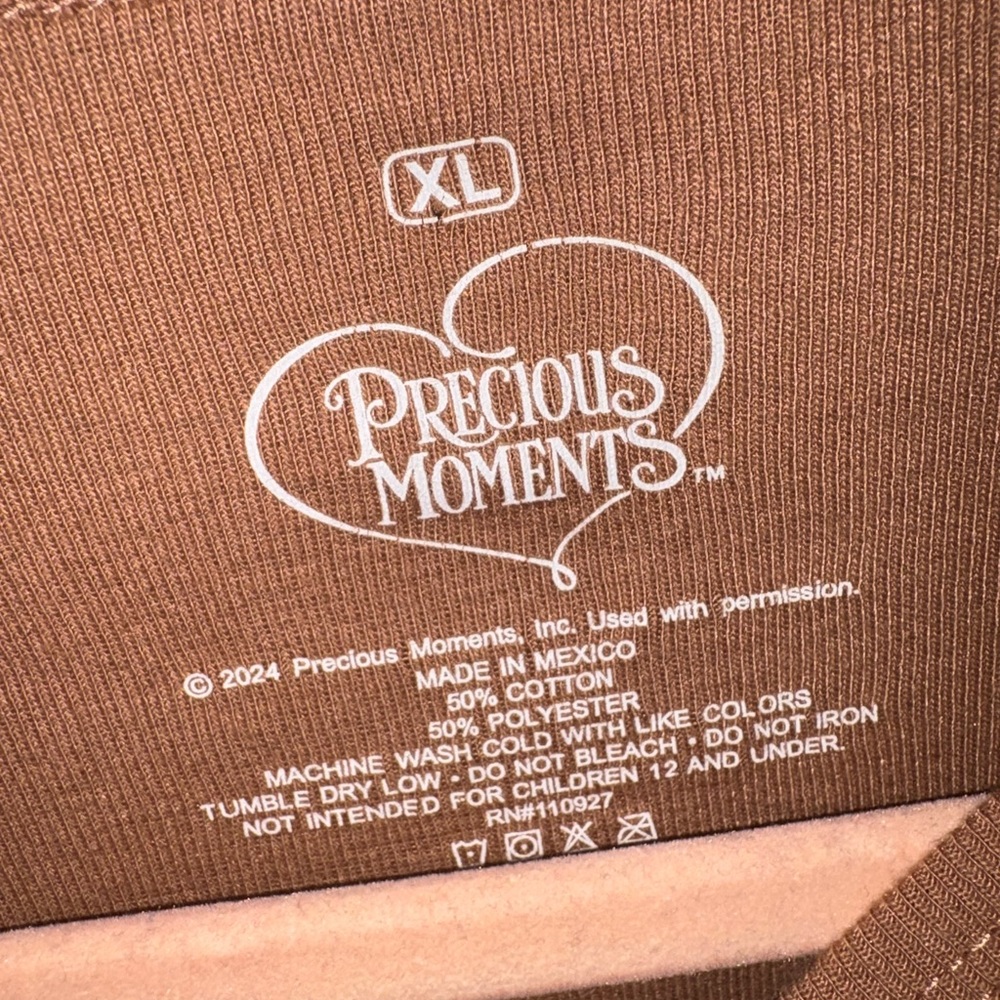 Precious Moments Brown Cotton Blend Tee - Picture 3 of 5
